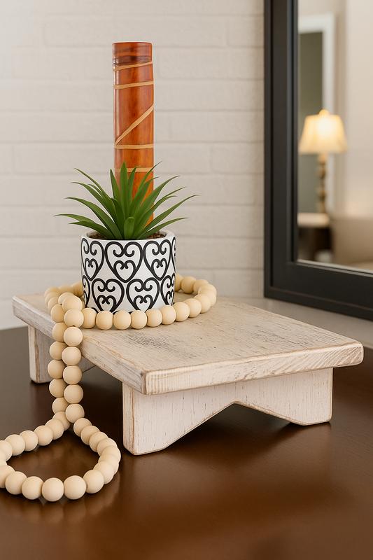 Rustic Wooden Table Riser – Handcrafted Display Stand